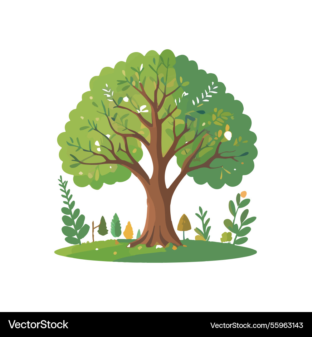 Ai-generated a large tree Ai-generated a large tree Vector Image