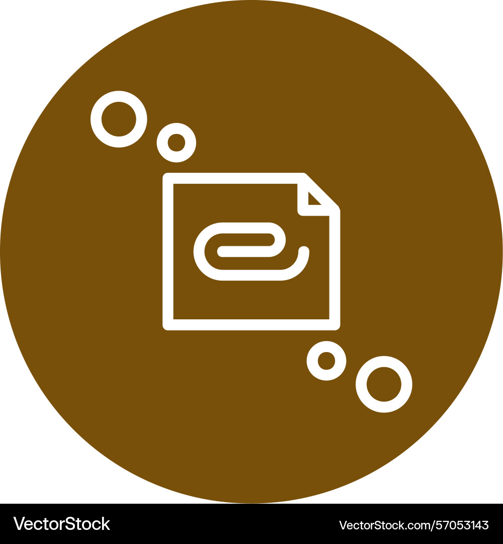 Attach file line circle style icon design vector image