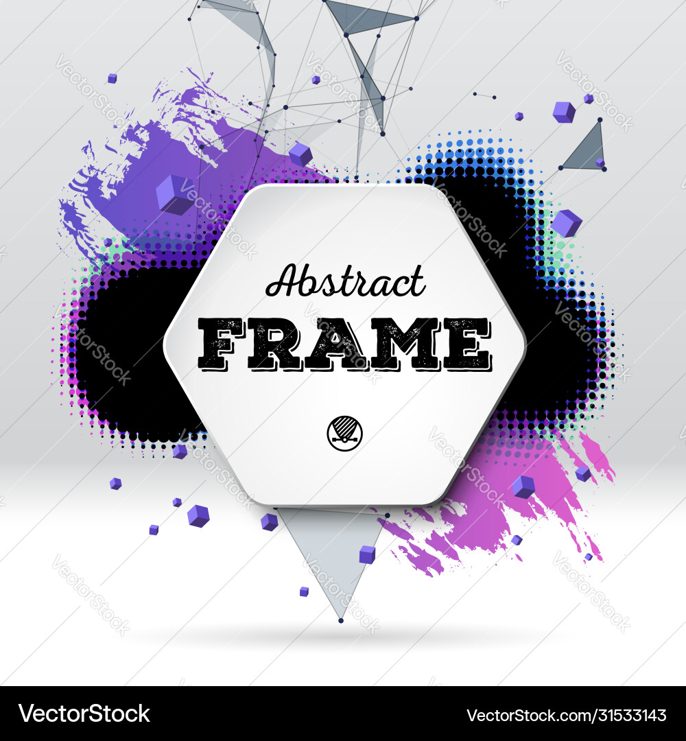 Background with brush stroke blot triangular Background with brush stroke blot triangular vector image