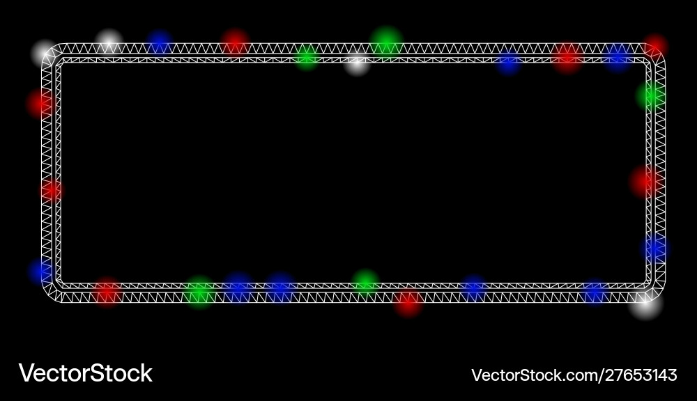 Bright mesh network double rounded rectangle frame Bright mesh network double rounded rectangle frame Vector Image