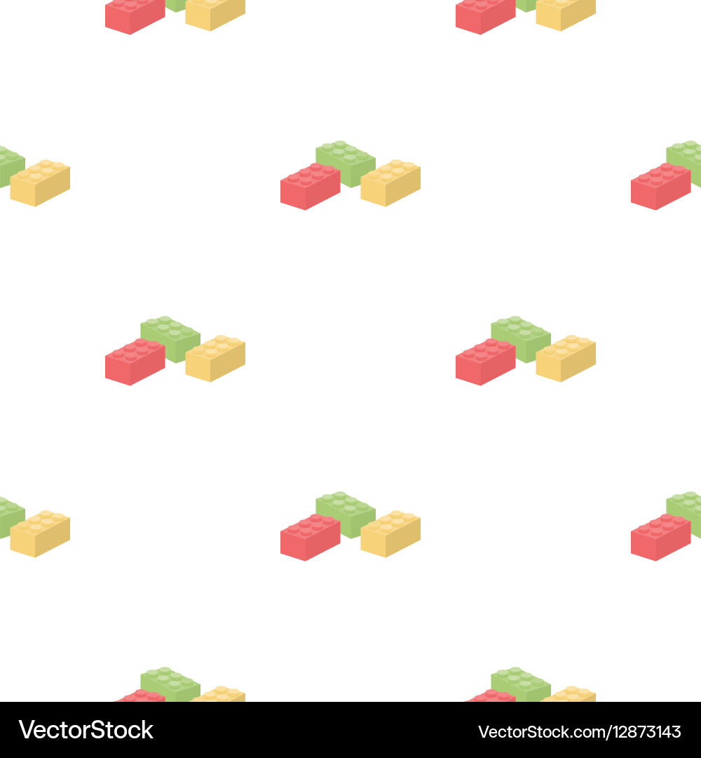 Building block cartoon icon for web vector image