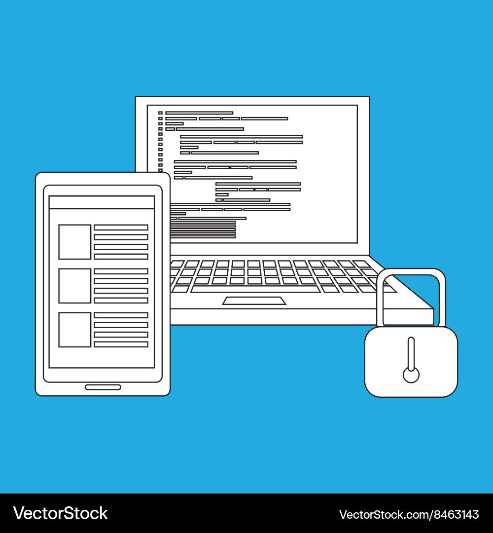 Design der Computerprogrammierung vektorbild
