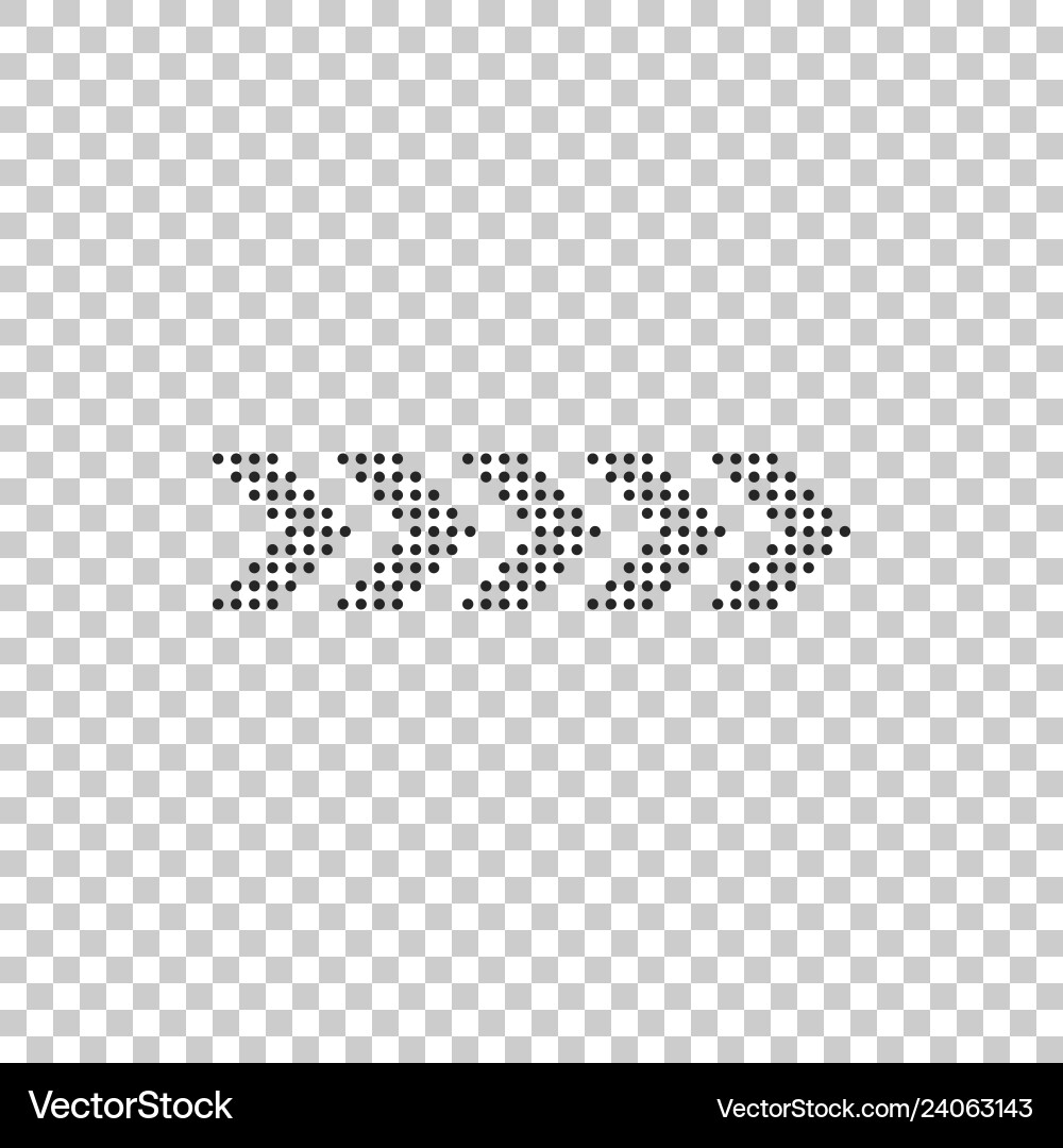 Dots arrow icon isolated on transparent background Dots arrow icon isolated on transparent background vector image