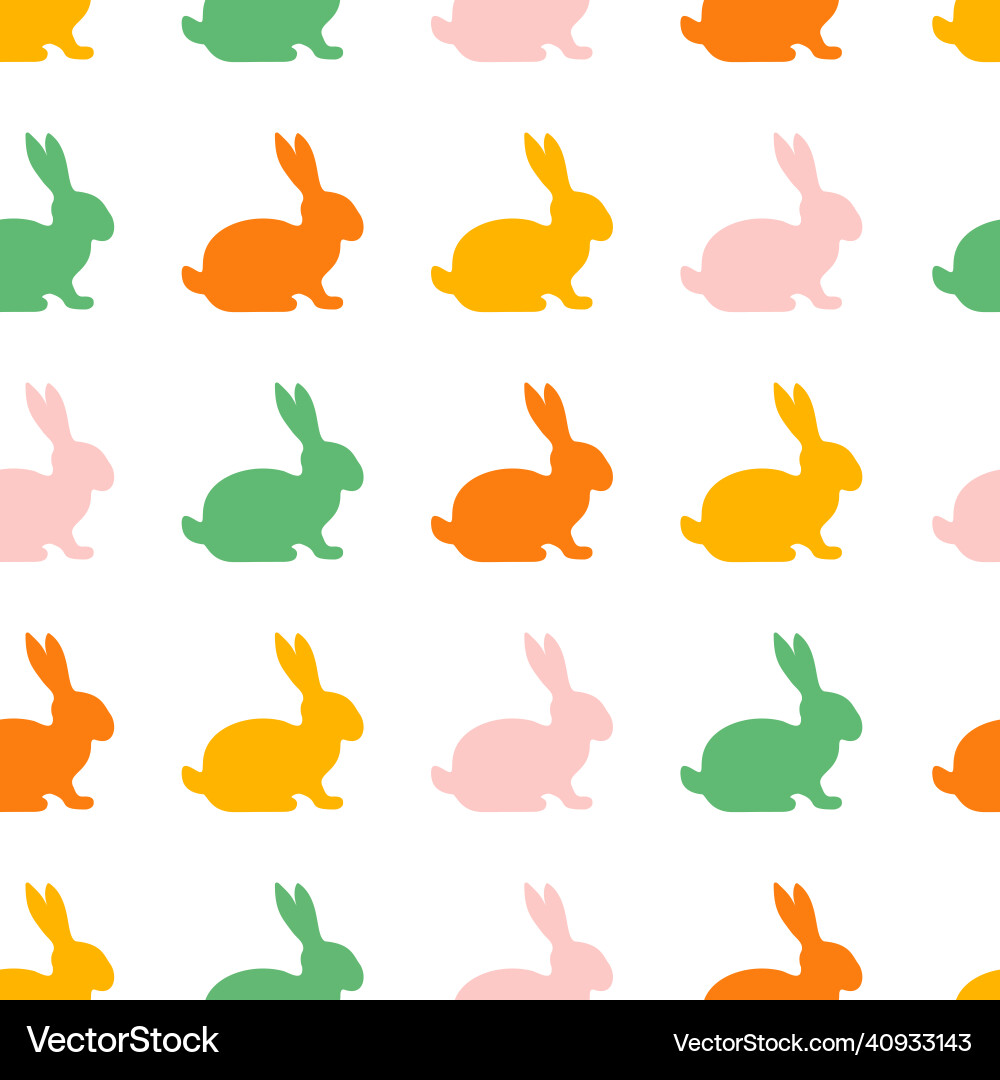 Easter Rabbit Pattern vector image
