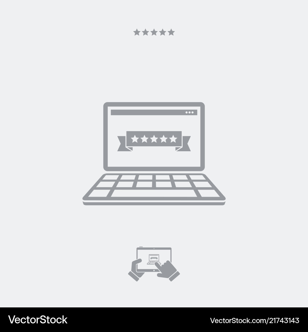 Five stars rating computer Five stars rating computer vector image