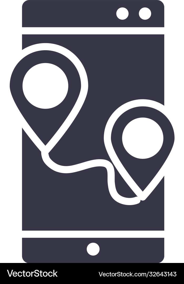 Gps Navigation Tracking Pointer Smartphone-Gerät Gps Navigation Tracking Pointer Smartphone-Gerät vektorbild