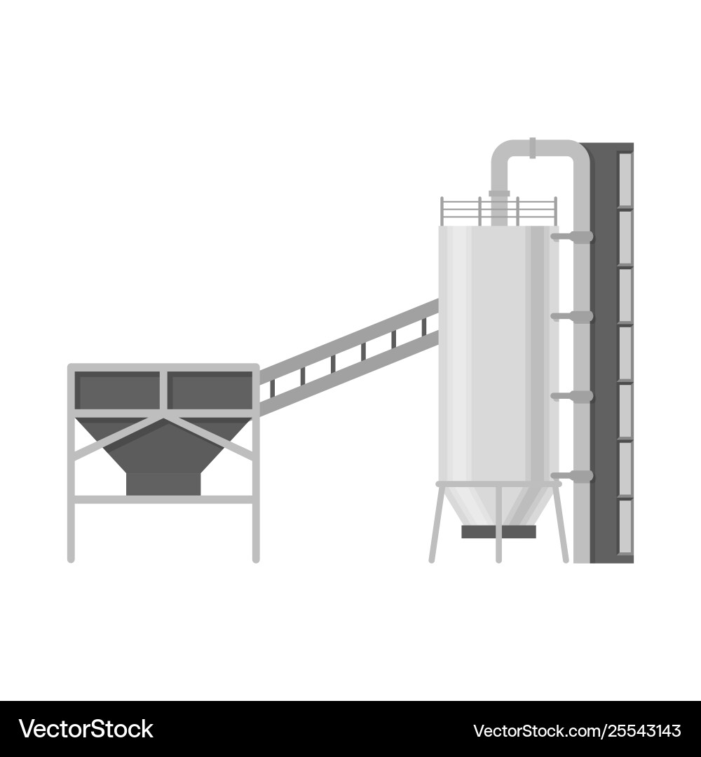 Isolated object factory and business icon set vector image