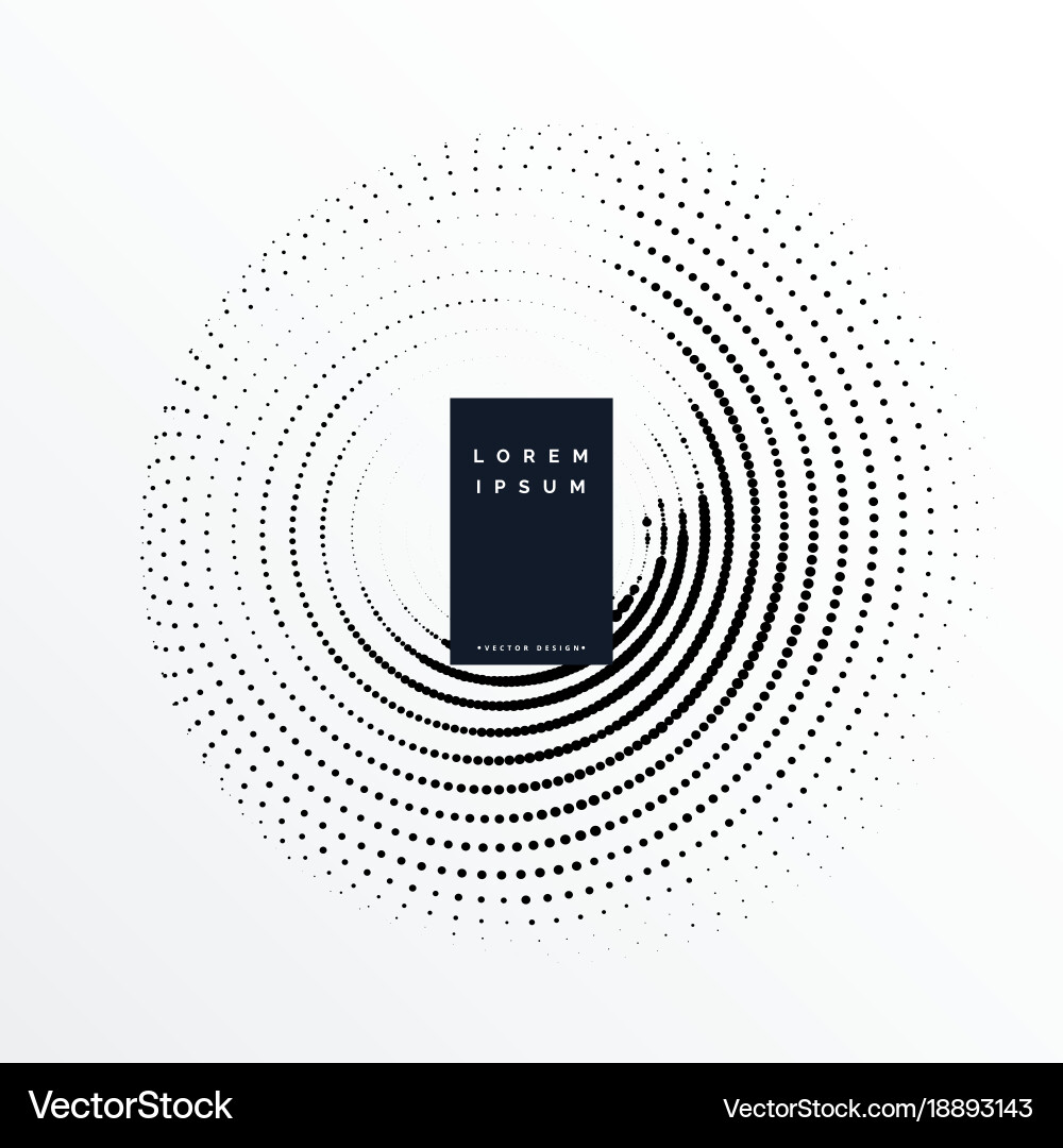 Minimal halftone circular background design vector image
