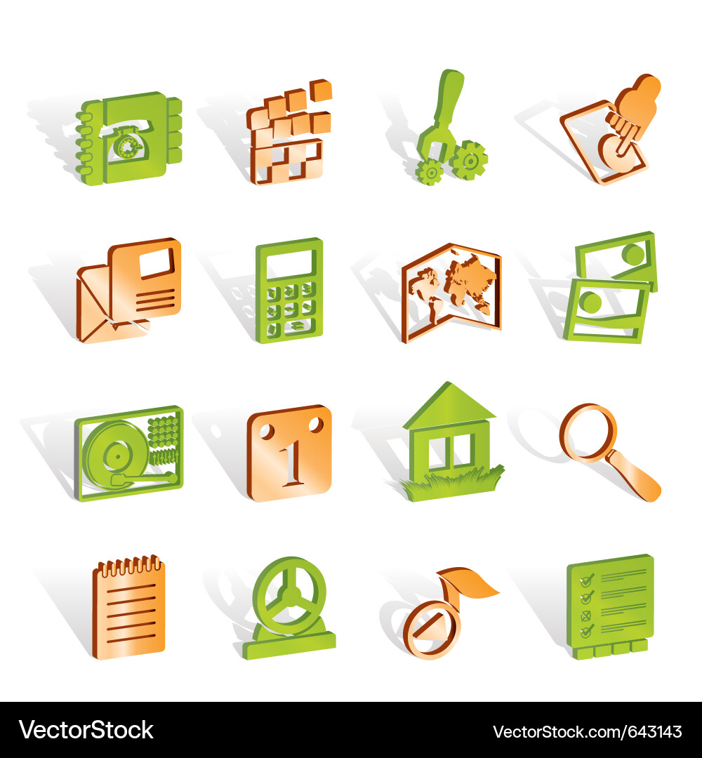 Mobile phone and computer icon vector image