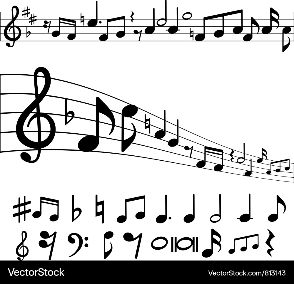 Musical Notes and Symbols vector image