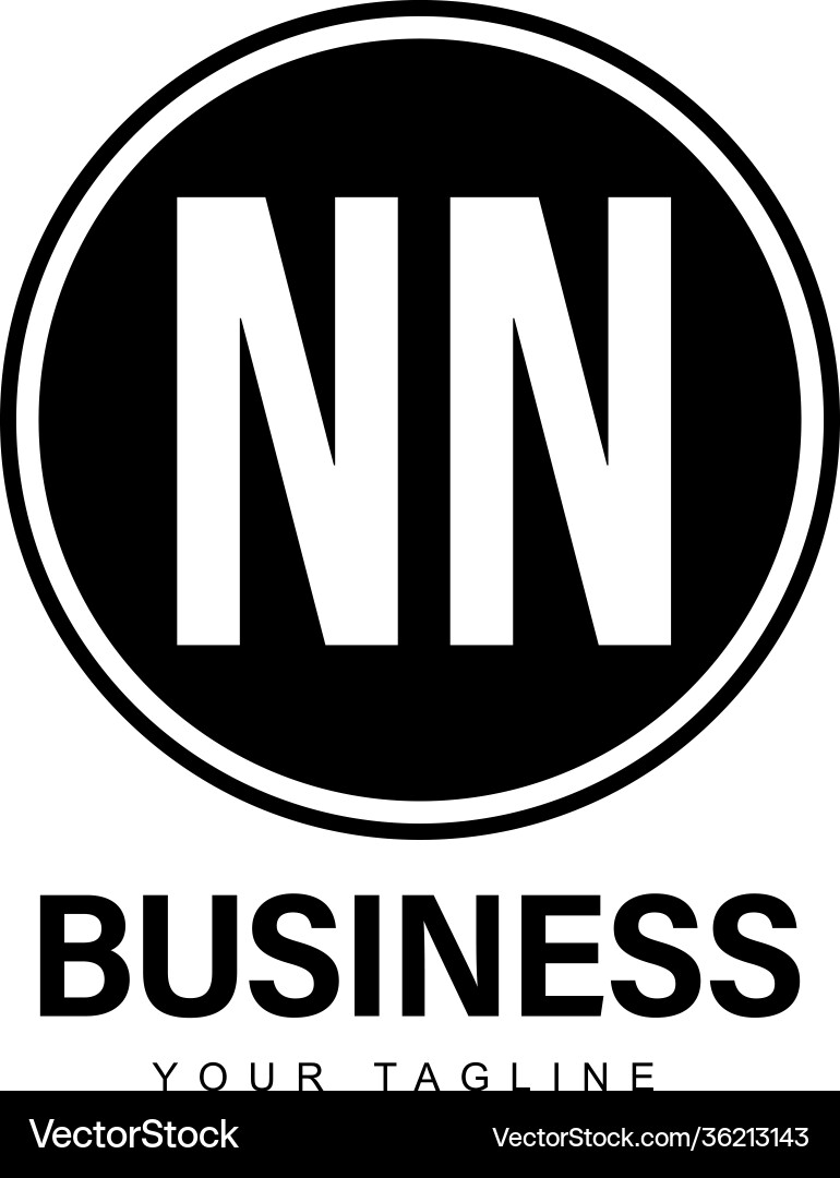 Nn initial a logo design with abstract style Nn initial a logo design with abstract style vector image