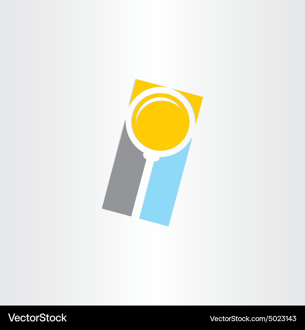 Search magnifier abstract icon Vector Image