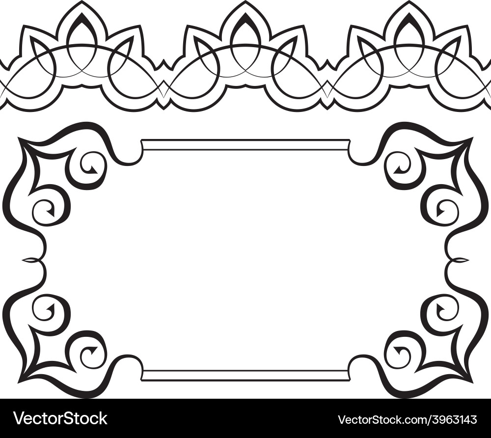 Set of frames and borders elements for design Vector Image