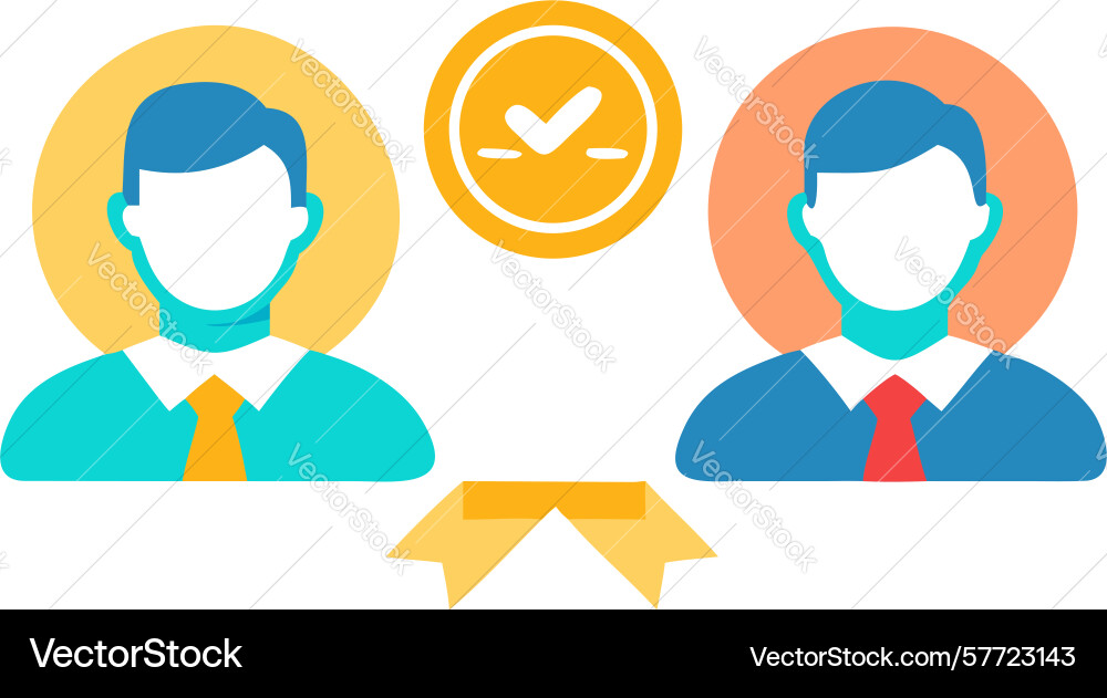 User verification and comparison icons design Vector Image