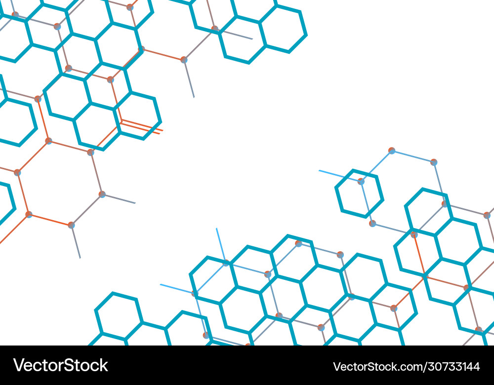 Abstract background with connect hexagons Abstract background with connect hexagons vector image