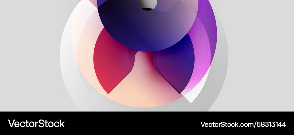 Abstract design features overlapping circles Vector Image