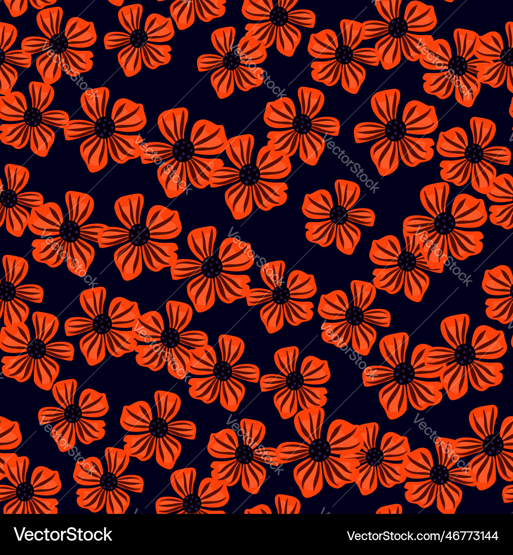 Abstract floral seamless pattern in simple style Abstract floral seamless pattern in simple style Vector Image