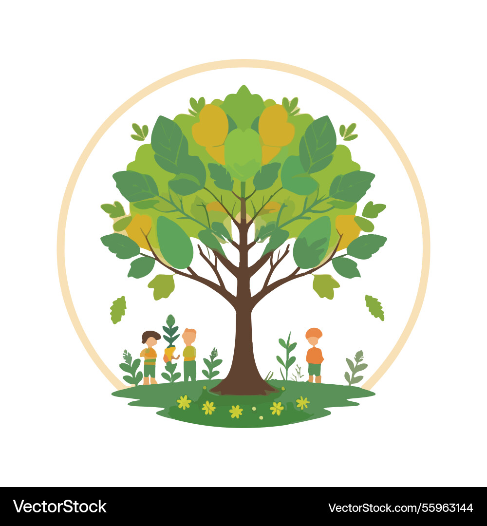 Ai-generated a large tree Vector Image