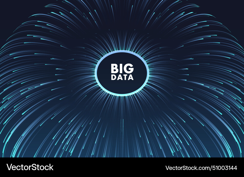 Big data flow representation Big data flow representation vector image