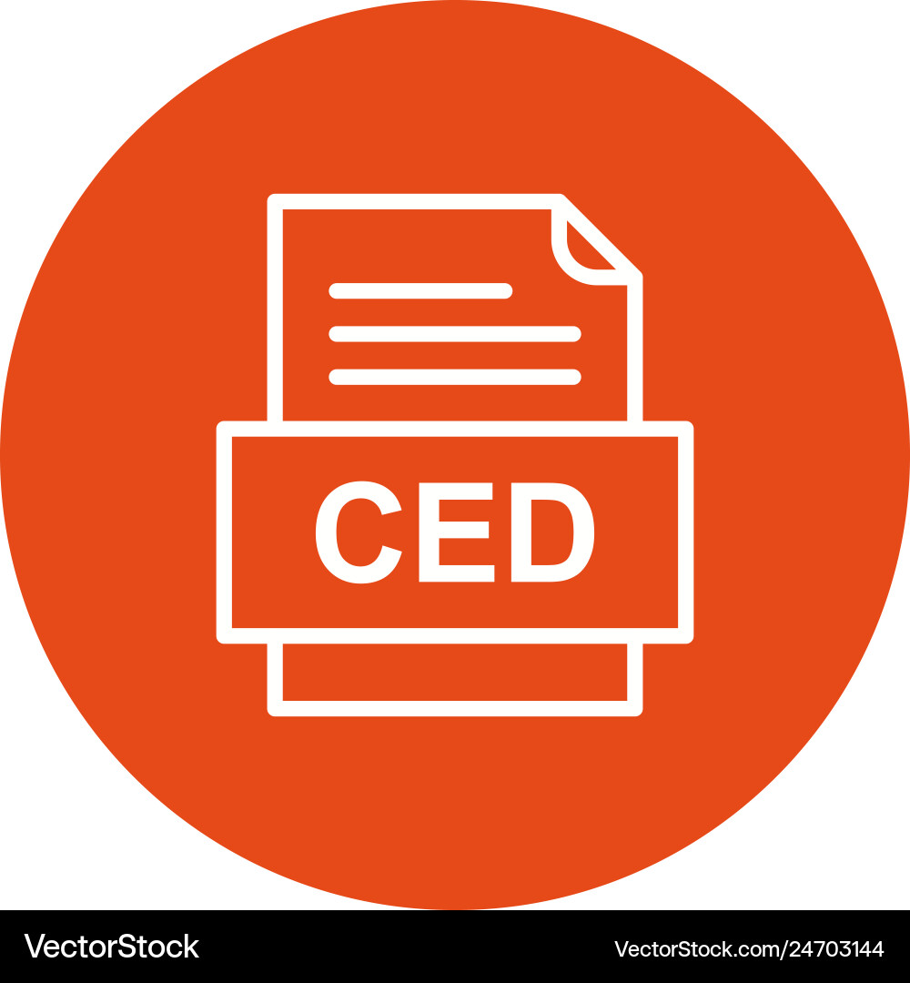 Ced file document icon Vector Image