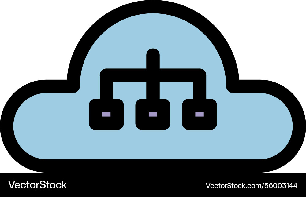Cloud computing symbol Cloud computing symbol vector image
