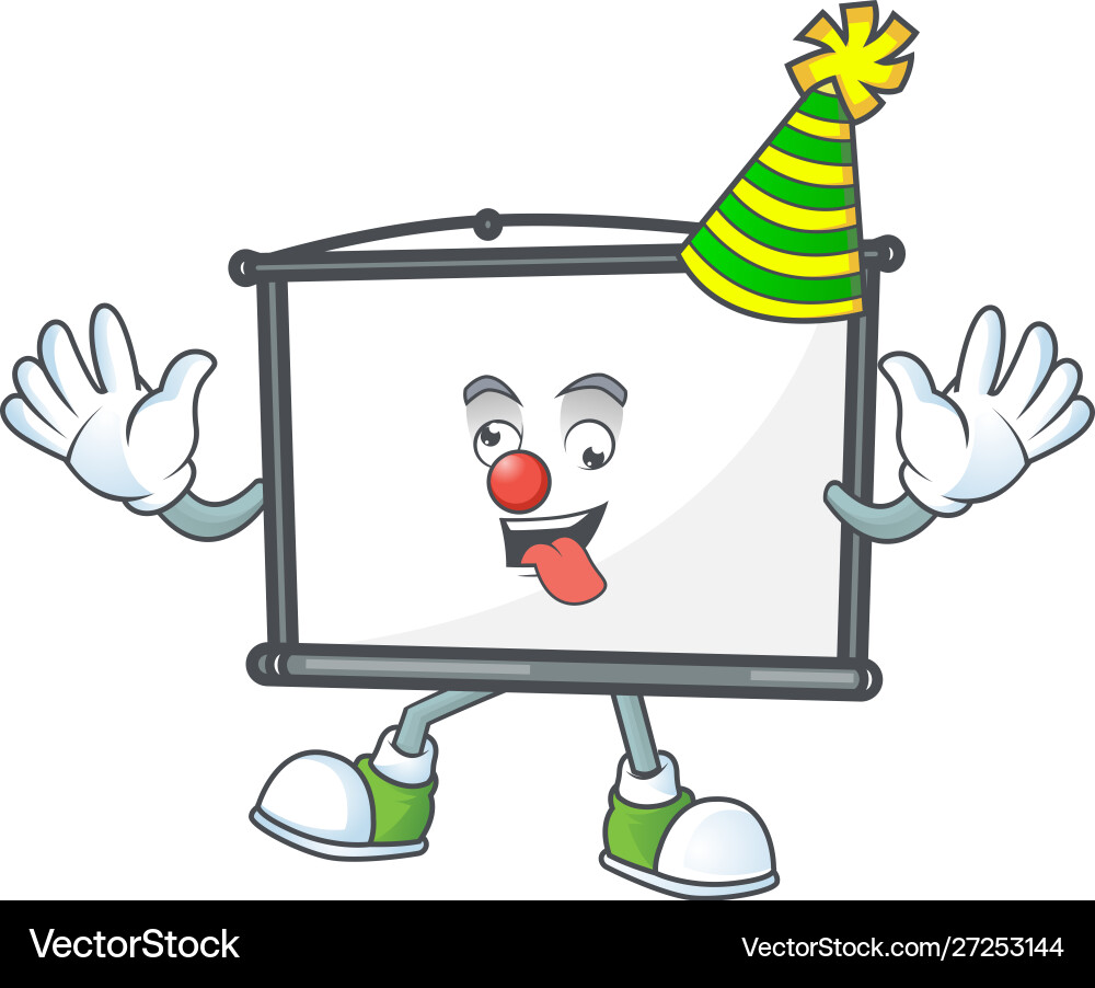 Clown empty project screen on white background vector image