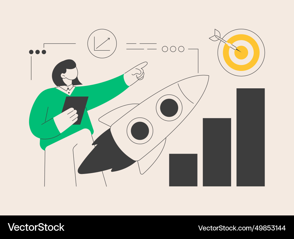 Data initiative abstract concept Data initiative abstract concept vector image