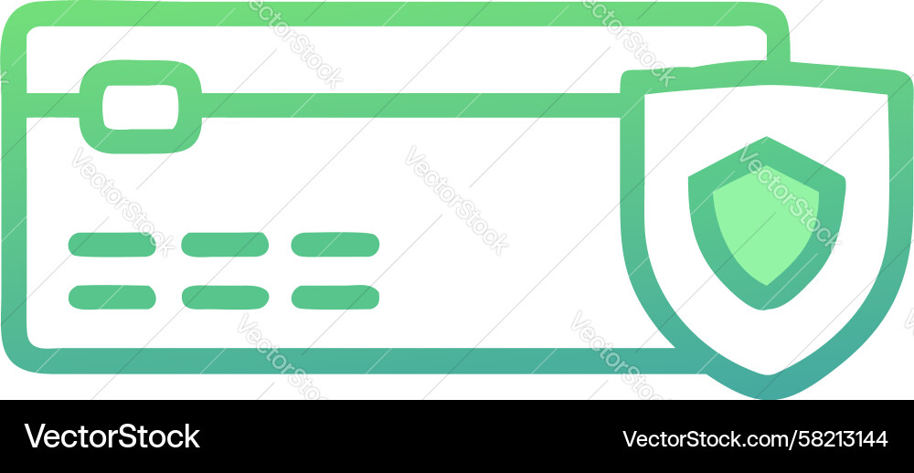 Document Shield Icon - Verification Vector Image