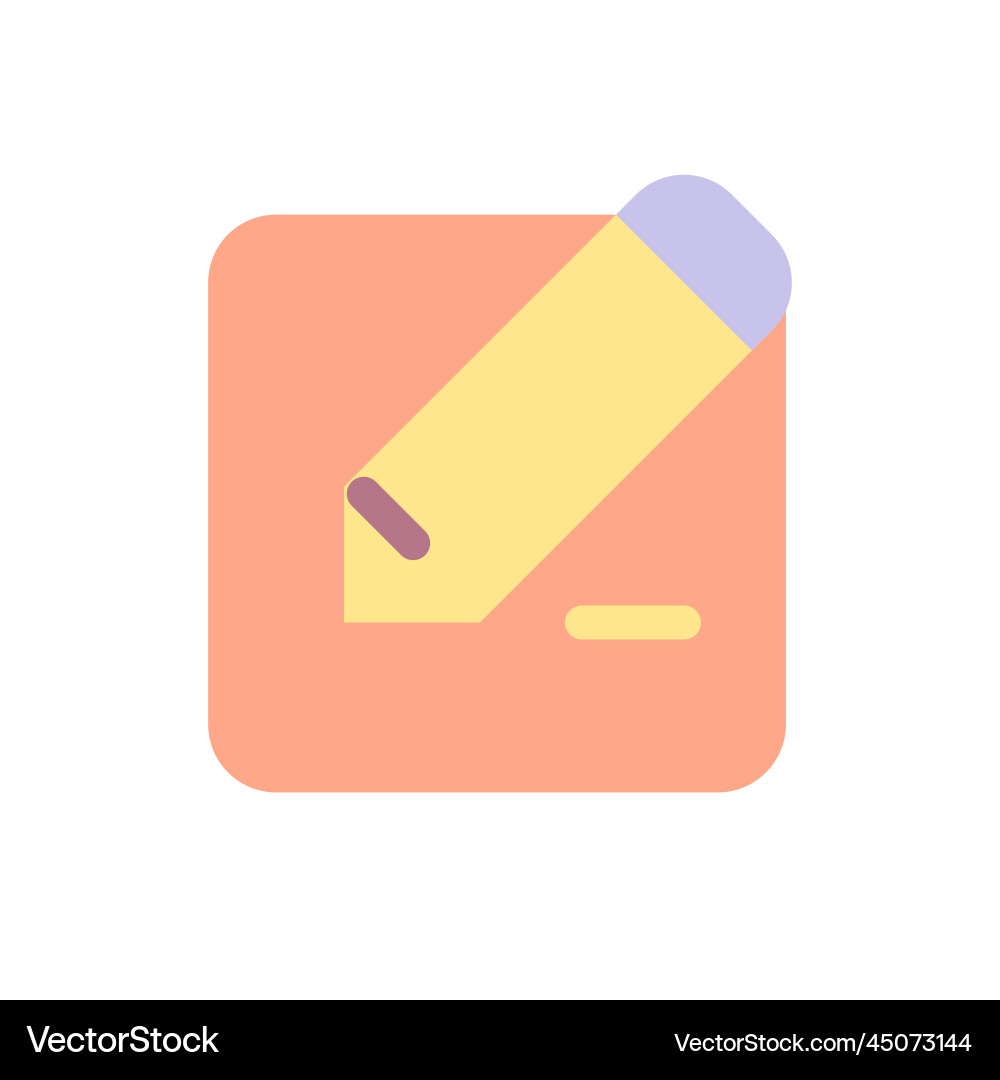 Edit text flat color ui icon Edit text flat color ui icon vector image