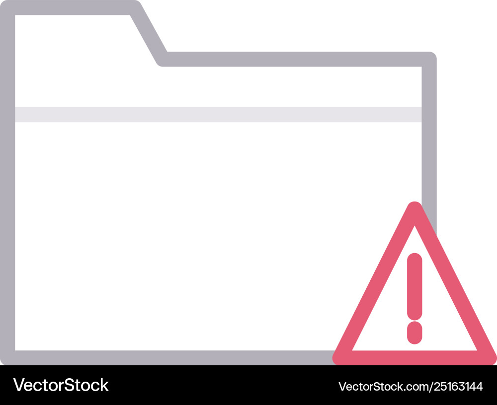 Error folder Error folder vector image