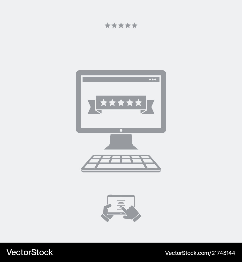 Five stars rating computer Five stars rating computer vector image