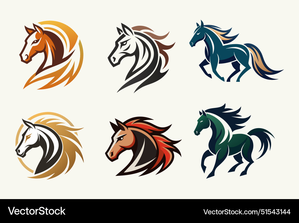 Gallop into recognition captivating horse head Vector Image