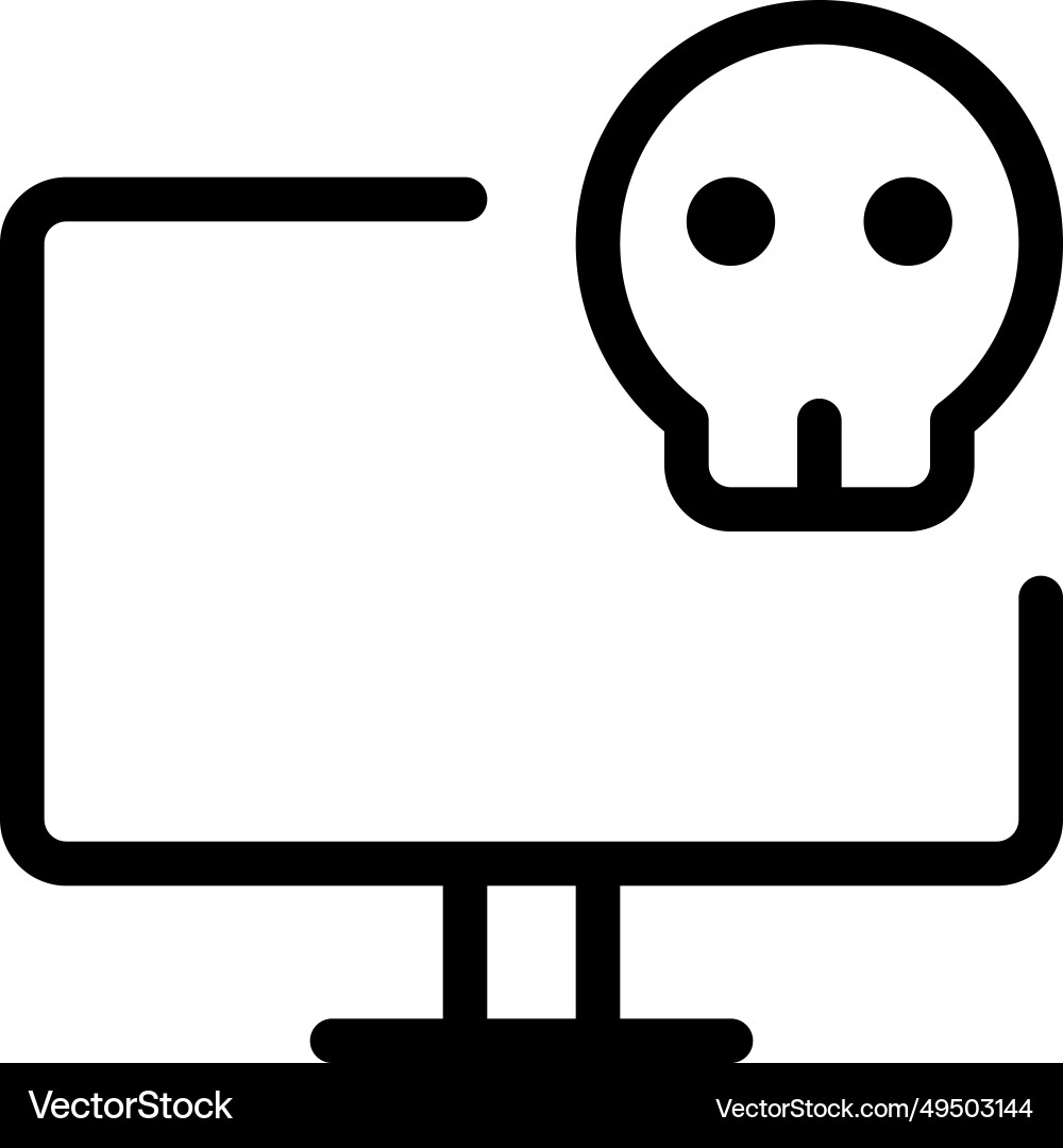 Hardware problem causing monitor dead vector image