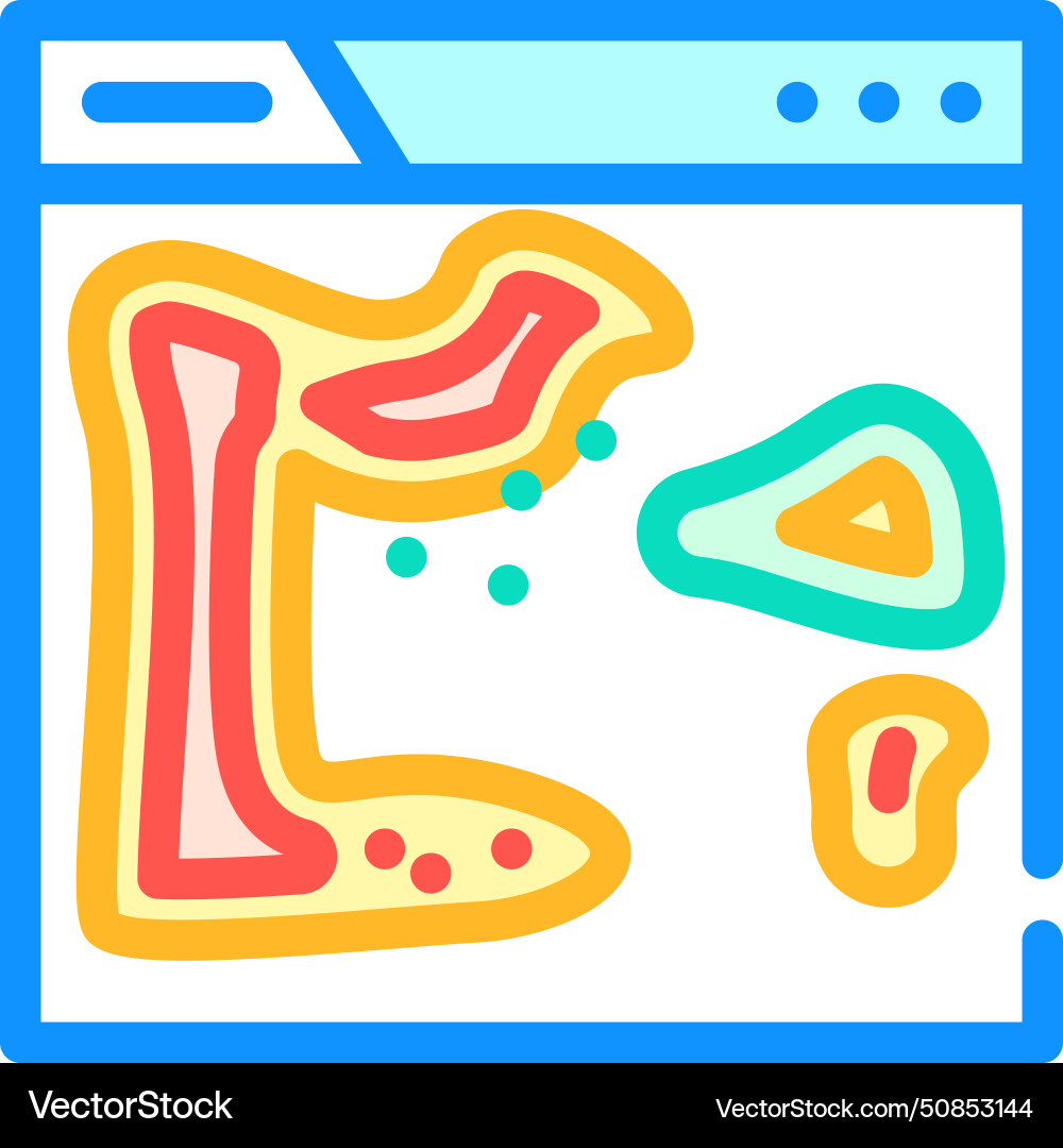 Heatmap ux ui design color icon vector image