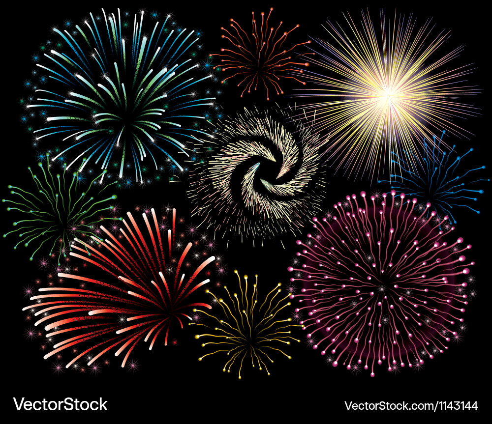 Holiday firework Royalty Free Vector Image - VectorStock