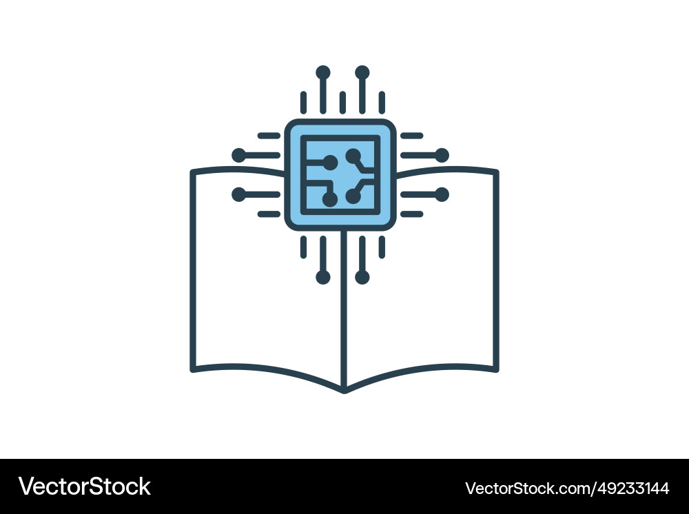 Machine learning icon related to device Machine learning icon related to device vector image