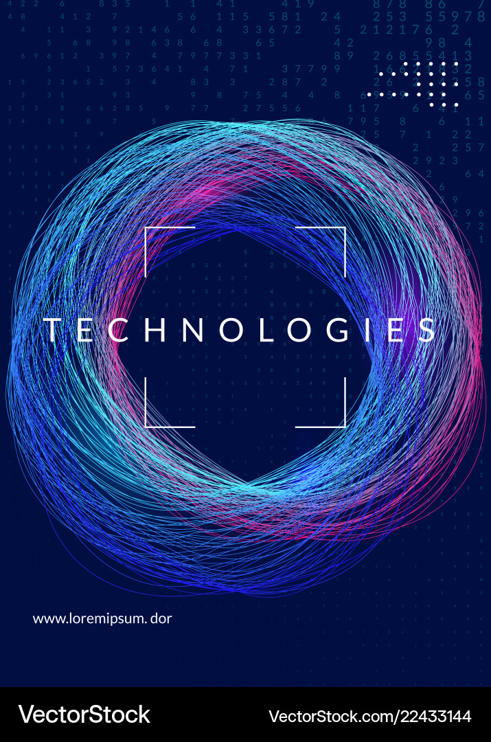 Quantum Data Technology Background vector image
