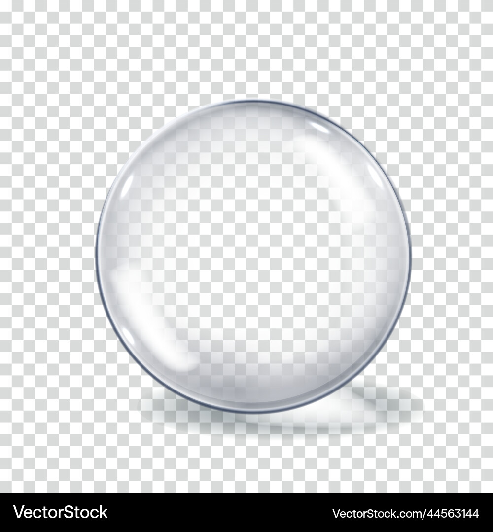 Realistische 3d Glaskugel auf Licht Realistische 3d Glaskugel auf Licht vektorbild