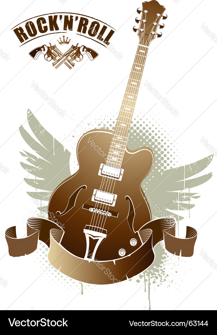 Rock n Roll Guns Vektorbild