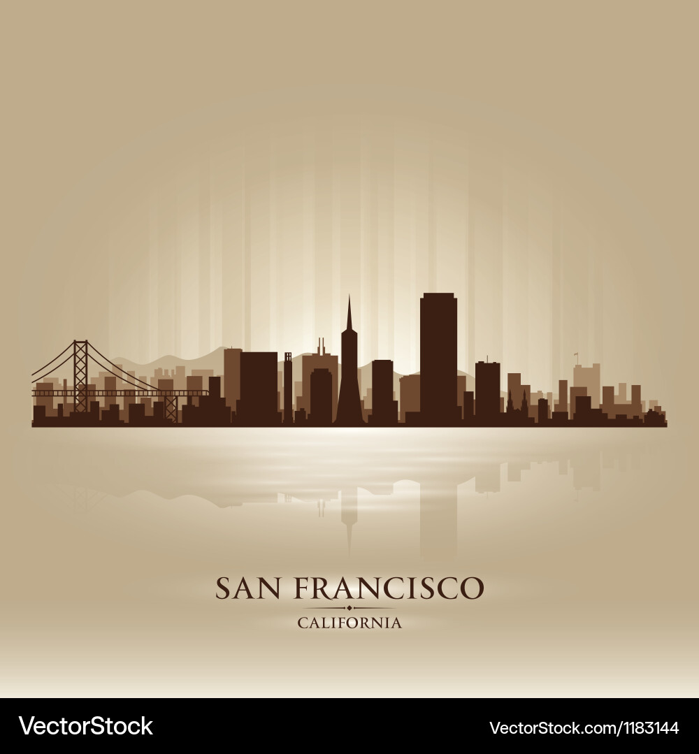 San Francisco Skyline Silhouette vector image