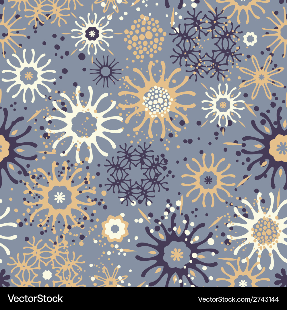 Seamless pattern with colorful abstract doodle vector image