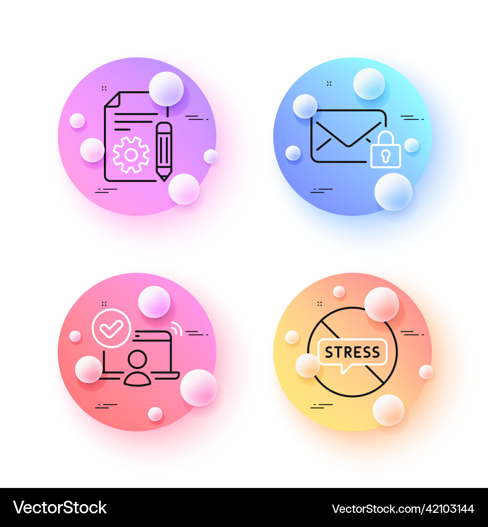 Secure mail documentation and stop stress minimal Secure mail documentation and stop stress minimal vector image