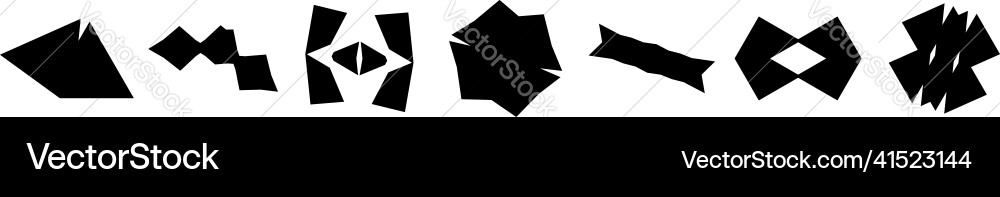 Simple abstract geometric forms shapes random Vector Image