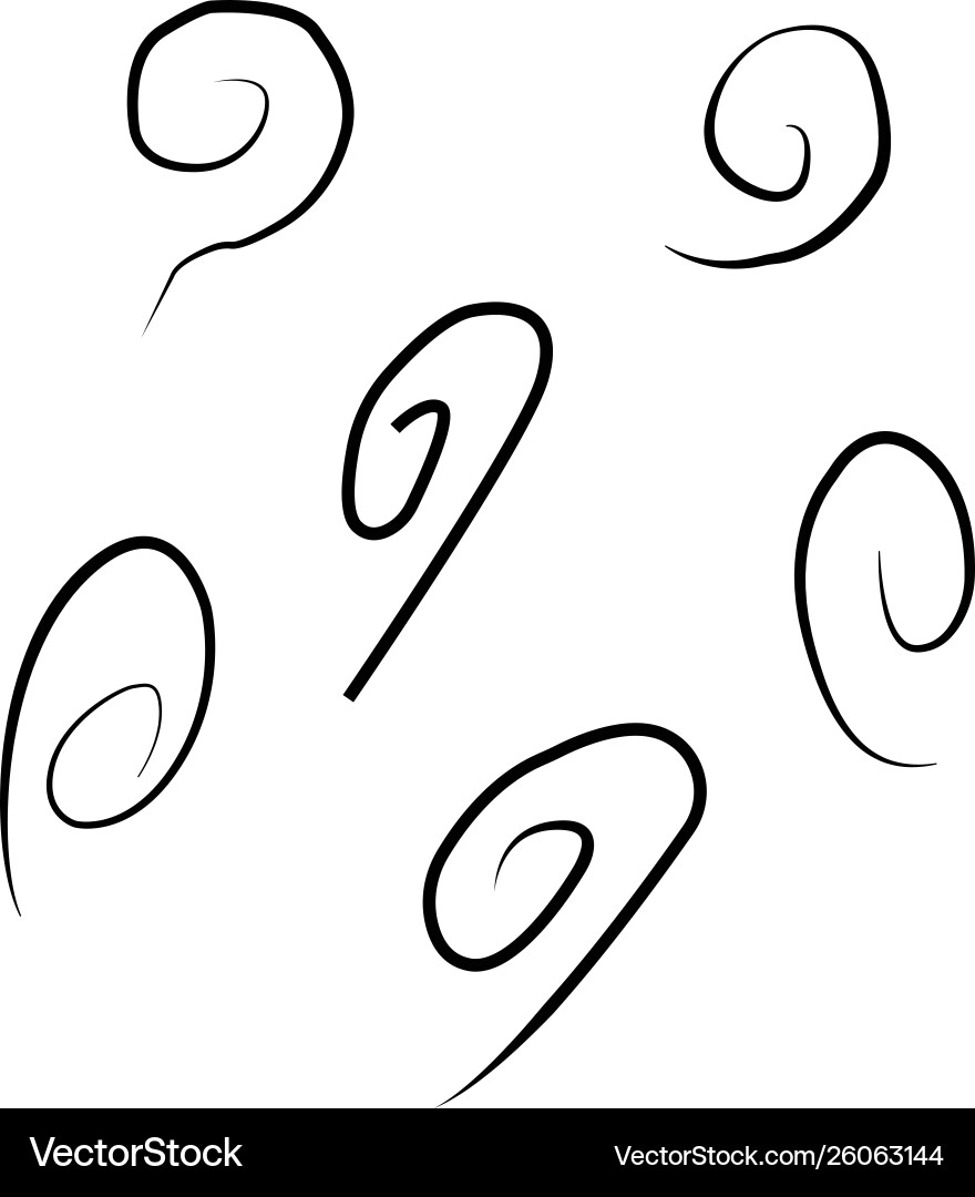 Spiral and lines a curve shape or pattern Vector Image