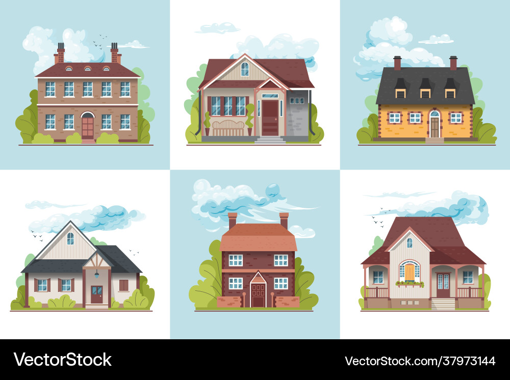 Suburban house design concept Suburban house design concept vector image