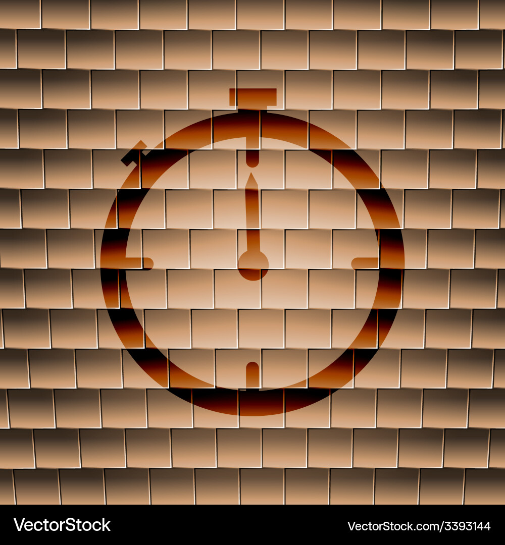 Timer icon symbol flat modern web design with long Vector Image