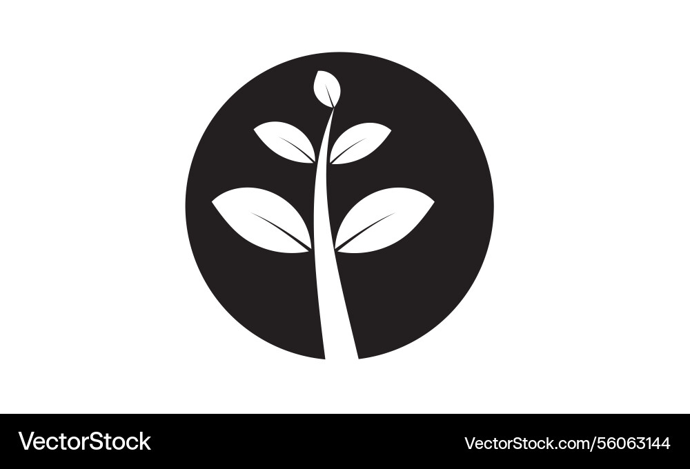 Tree in a circle Tree in a circle vector image