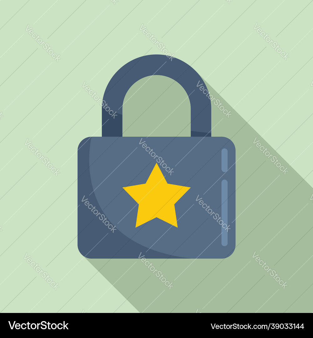 Trust padlock icon flat computer secure Trust padlock icon flat computer secure vector image