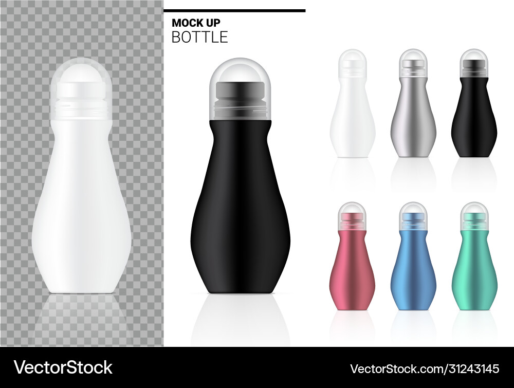 3d Deodorant Flasche mock auf realistische kosmetische 3d Deodorant Flasche mock auf realistische kosmetische vektorbild