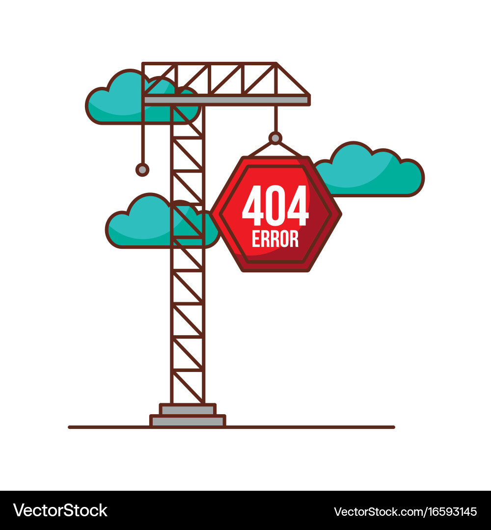 404 error background vector image